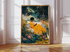 Wildflower Reader - Black Woman Art Print