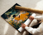 Wildflower Reader - Black Woman Art Print