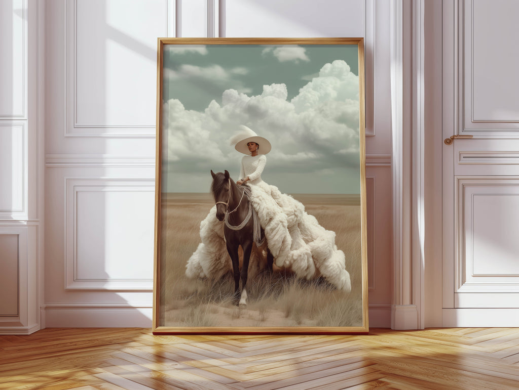 The Rider III - Black Equestrian Wall Art