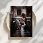 Morning Read - Black Woman Portrait Print