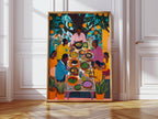 Orange Grove Feast - Black Family Art Print