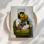 Sunflowers - Black Woman Floral Portrait Print