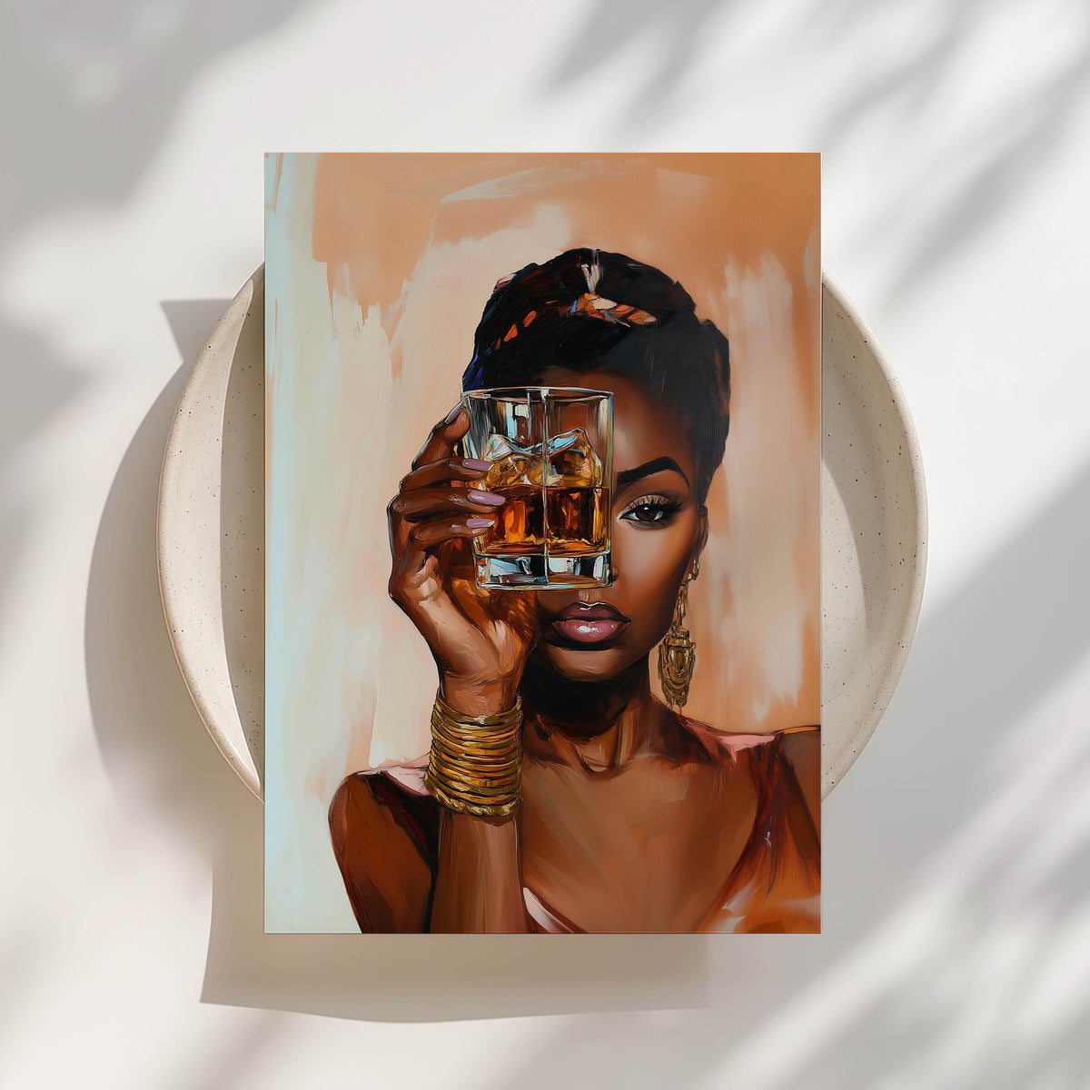 Black Woman Cheers Print