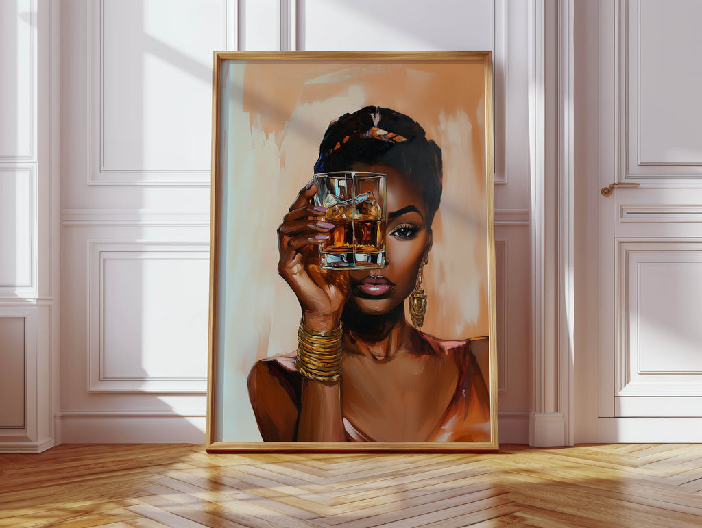 Black Woman Cheers Print