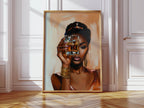 Black Woman Cheers Print