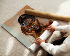 Black Woman Cheers Print