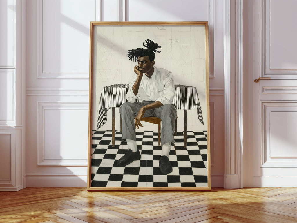 Black Man, Seated Print