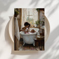 Black Woman, Bath Print