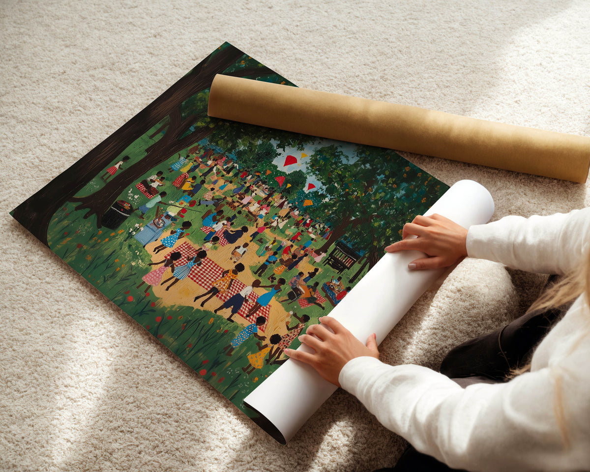 Black Community Picnic Print