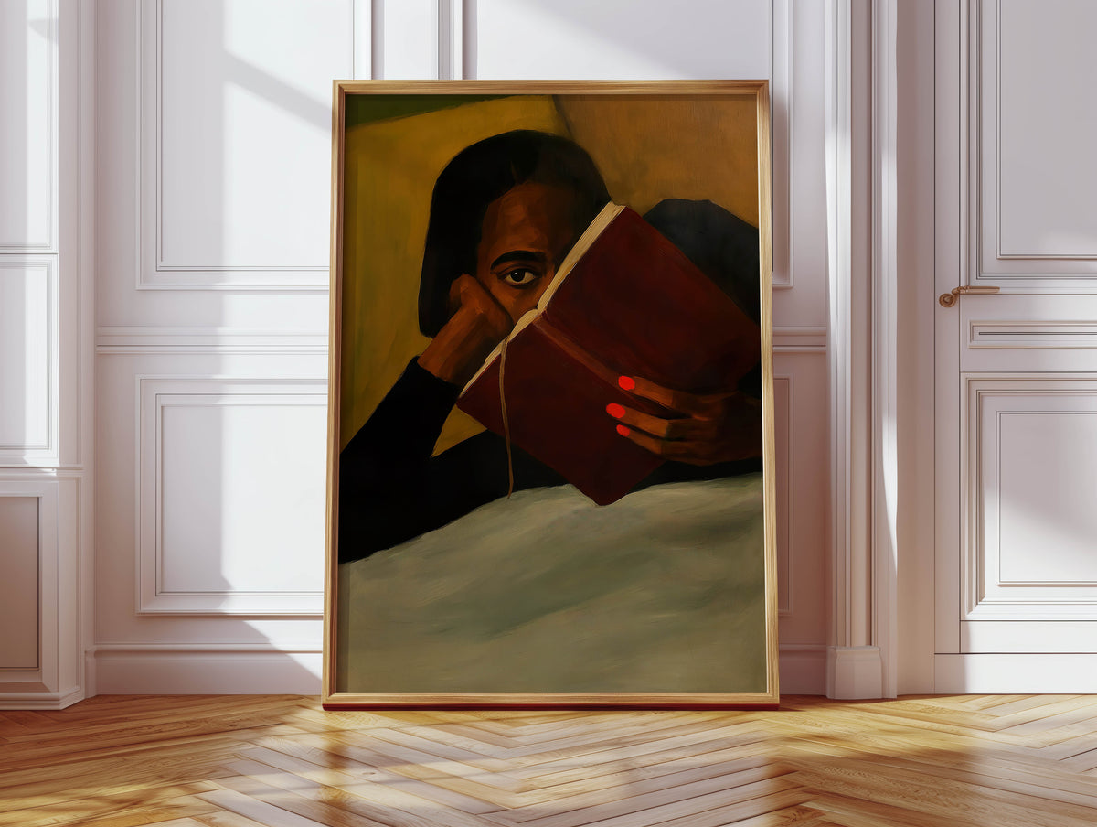 Black Woman Reading Print