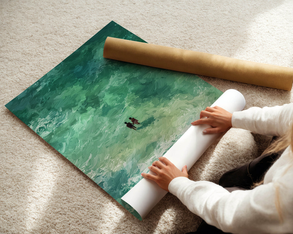 Ocean Black Couple Print