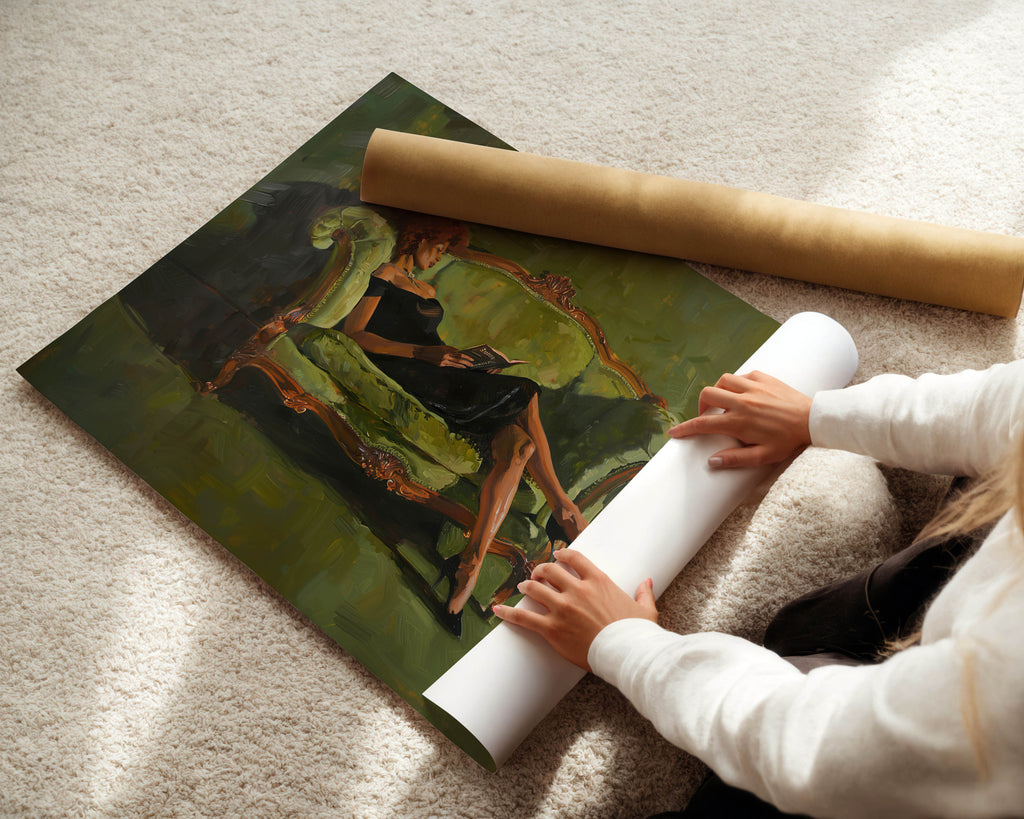 Black Woman, Reading Print