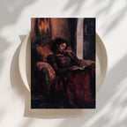 Black Woman Reading, Gothic Print