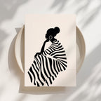 Stripes, Black Woman Print