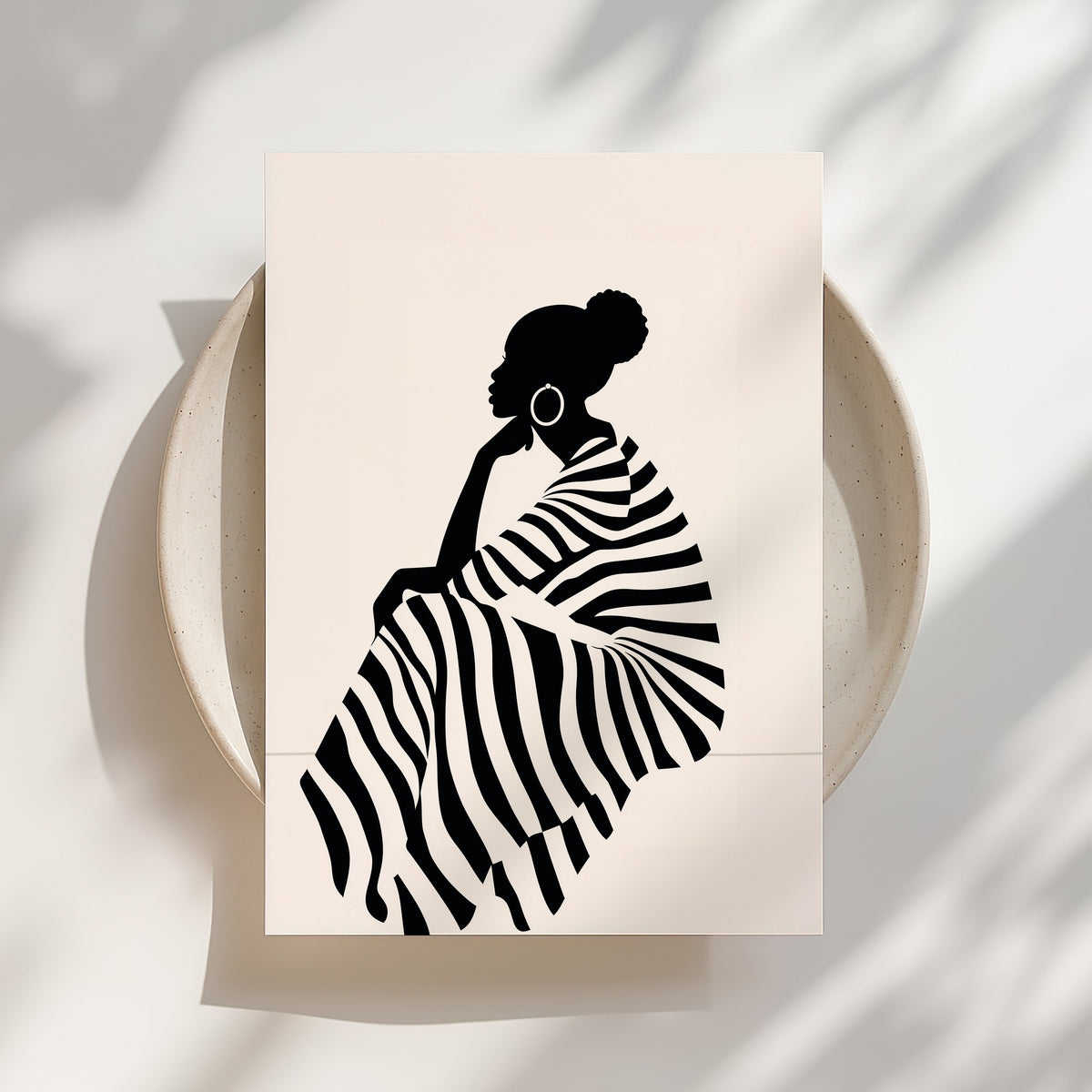 Stripes, Black Woman Print
