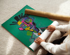 Black Abstract Face Print