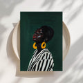 Black Woman, Green Print