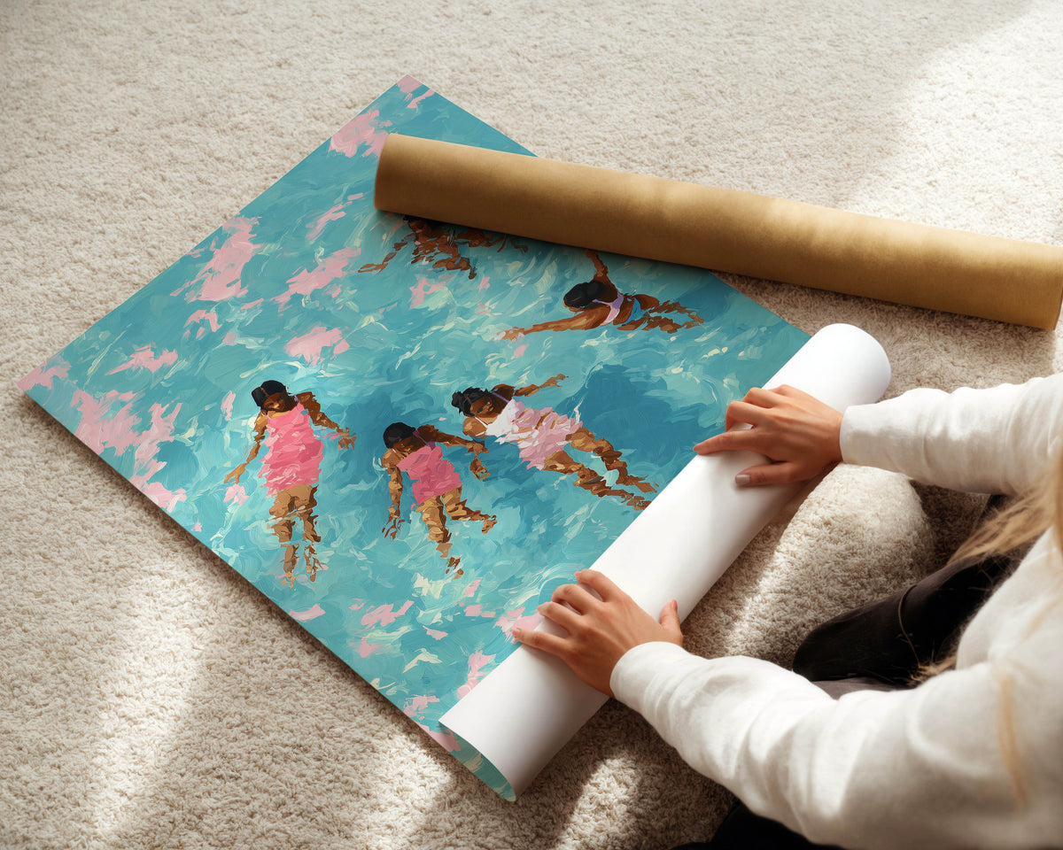 Black Kids, Swimming Print
