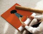 Black Woman, Orange Print