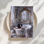 Black Woman, Marble Bath Print