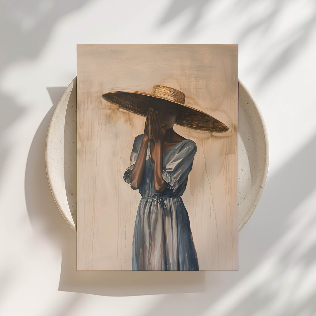 Black Woman, Praying Print