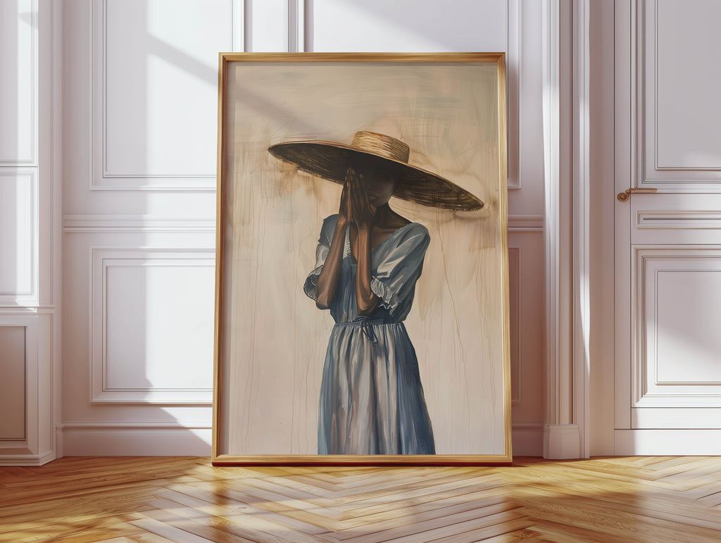 Black Woman, Praying Print
