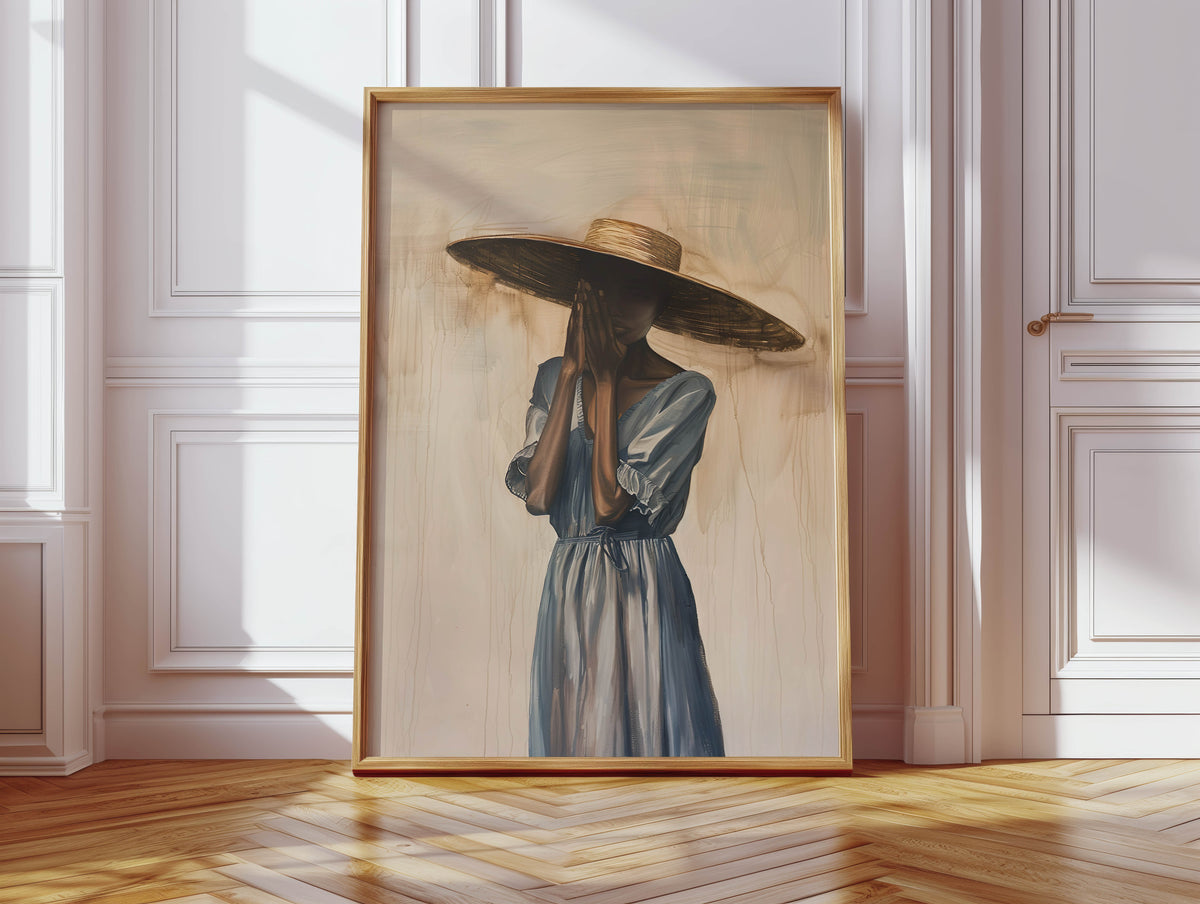 Black Woman, Praying Print