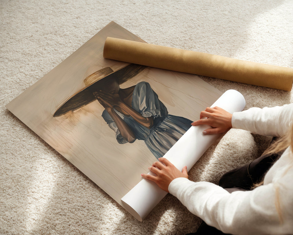 Black Woman, Praying Print