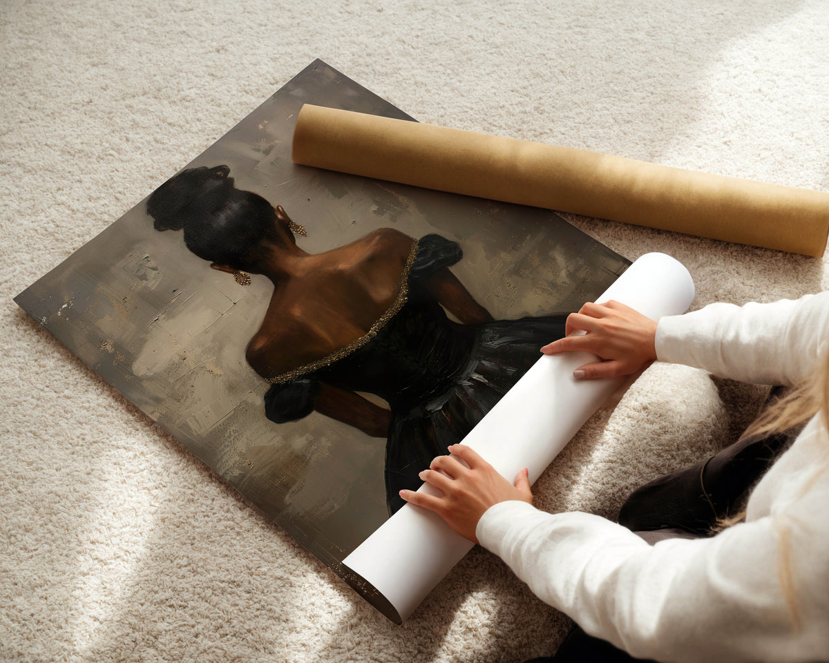 Black Woman, Elegant Print