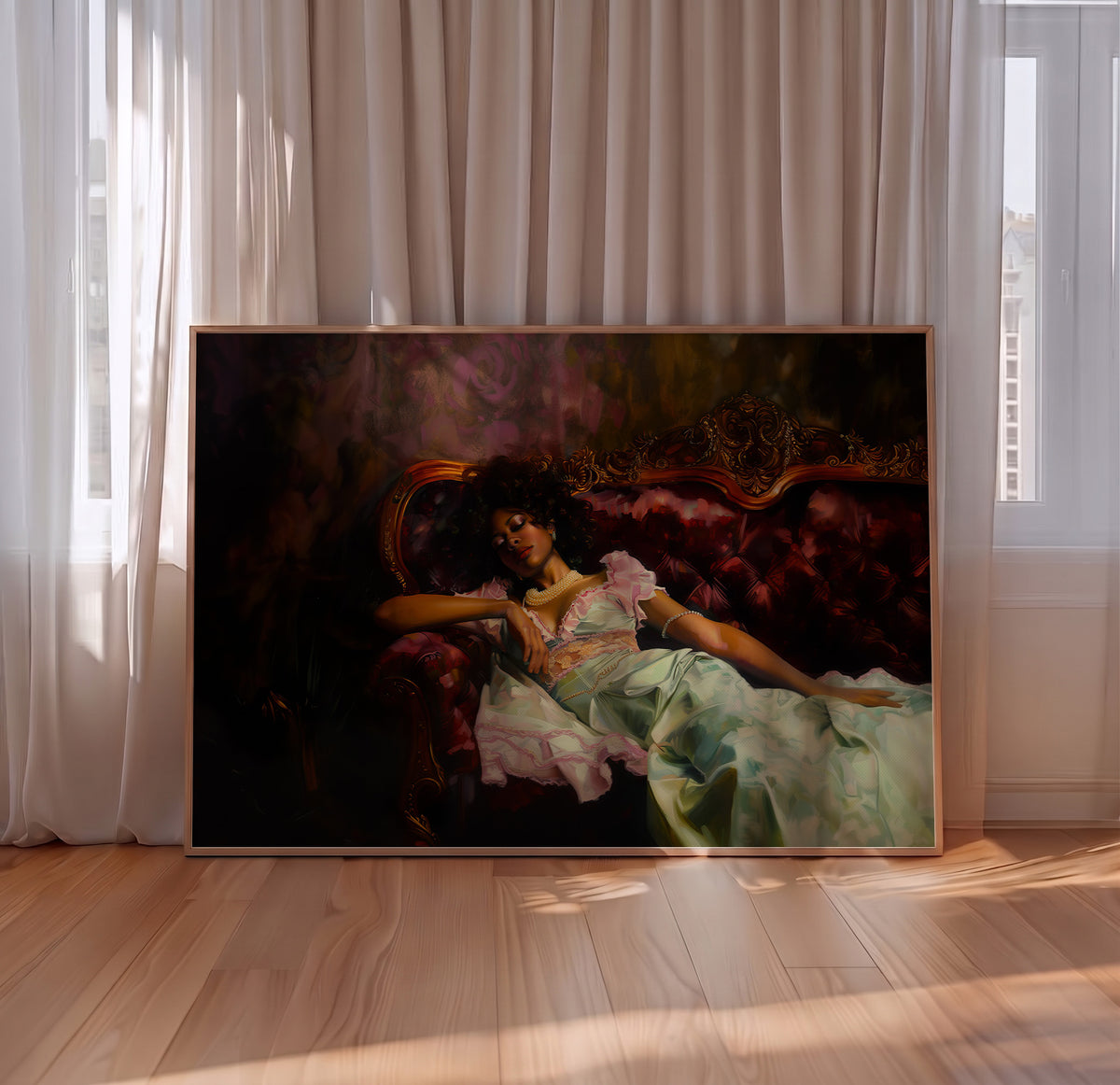 Black Woman, Reclining Print