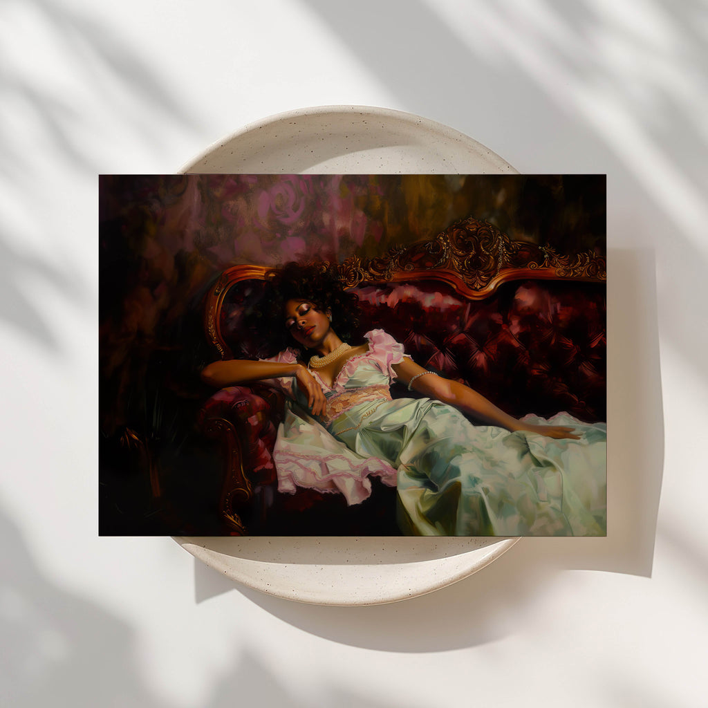 Black Woman, Reclining Print