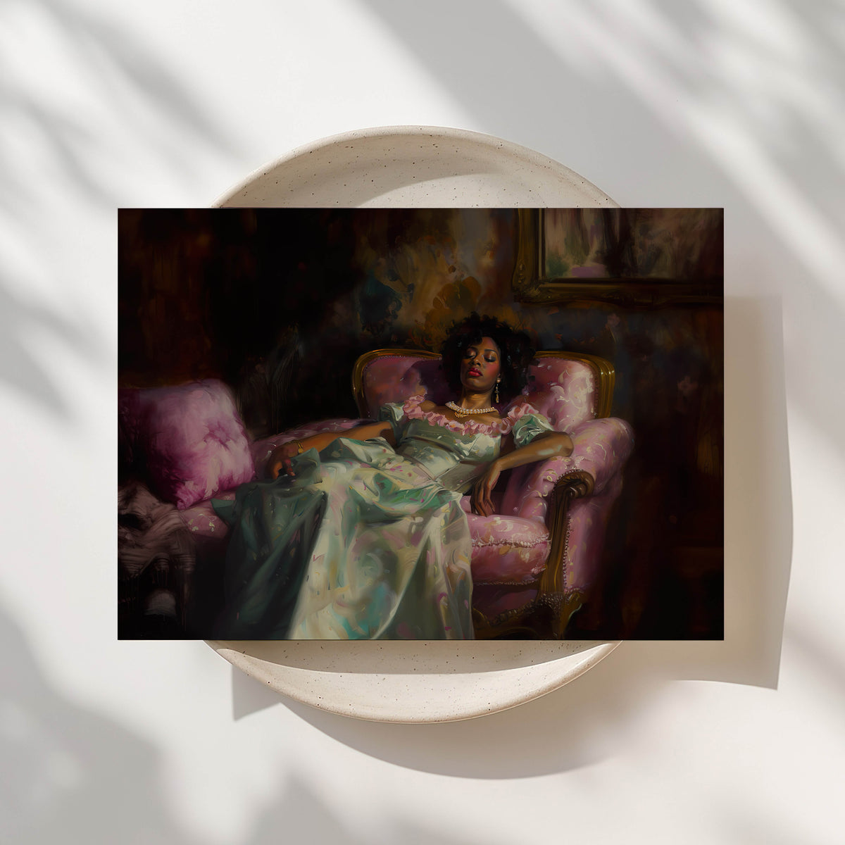 Black Woman, Baroque Print
