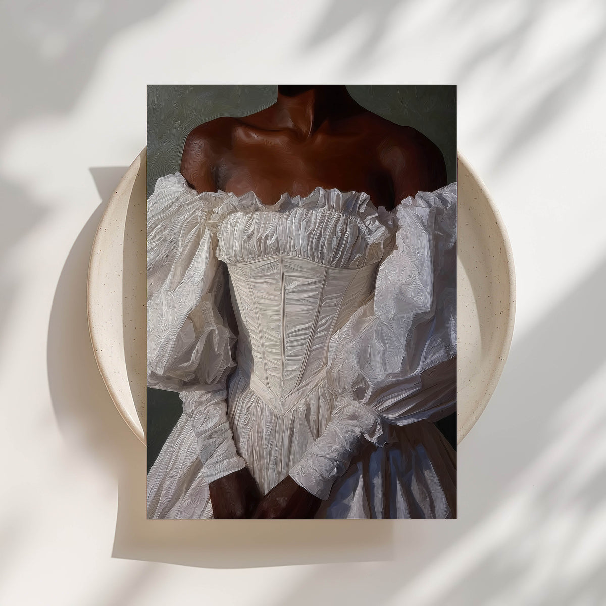 Black Woman, Corset Print