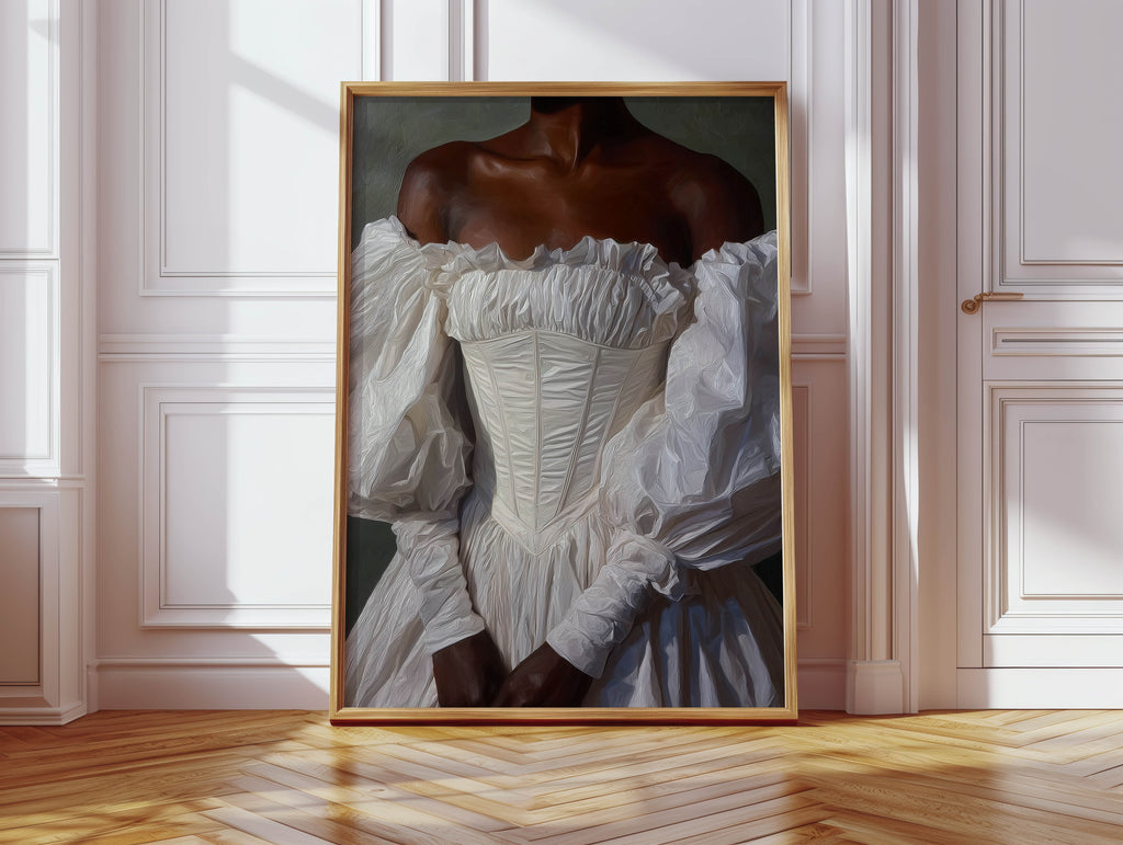 Black Woman, Corset Print