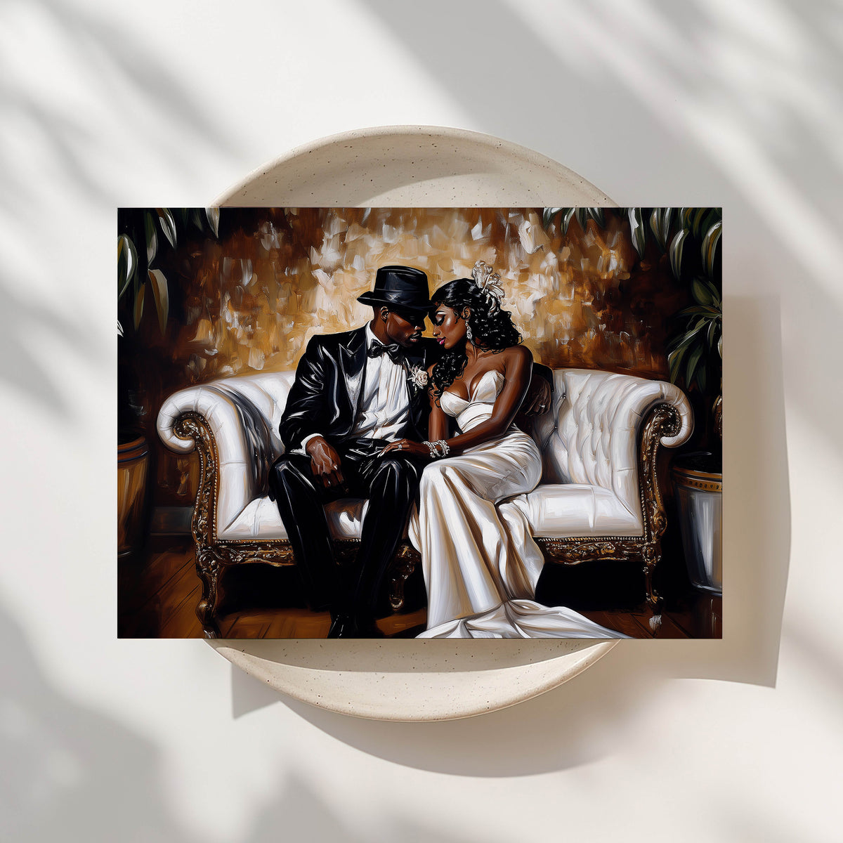 Black Couple, Romance Print