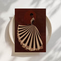 Maroon Stripes, Black Woman Print