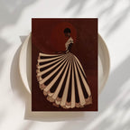 Maroon Stripes, Black Woman Print