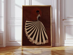 Maroon Stripes, Black Woman Print