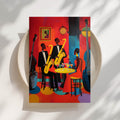 Black Jazz Red Club Print