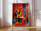 Black Jazz Red Club Print