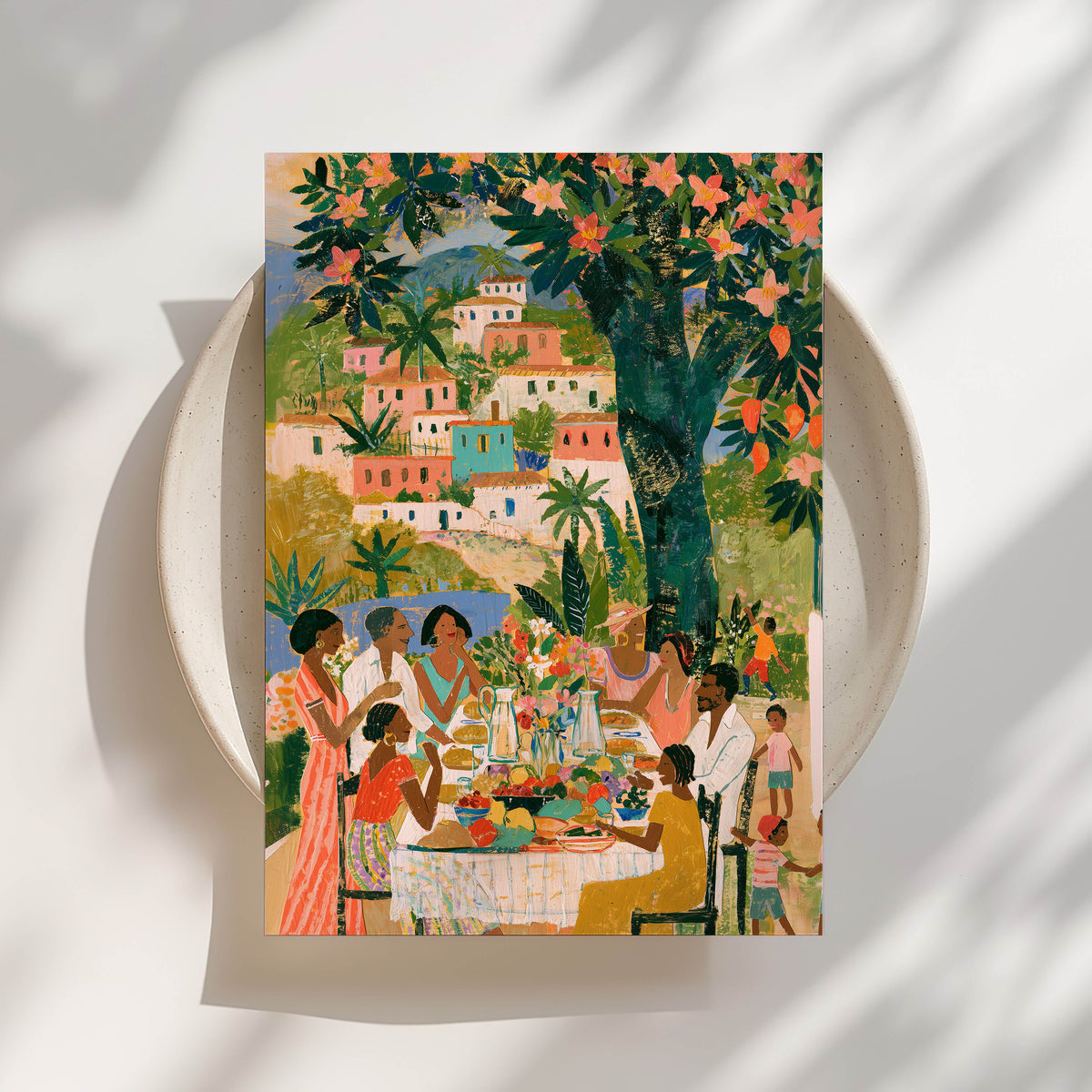 Black Family Gathering Print