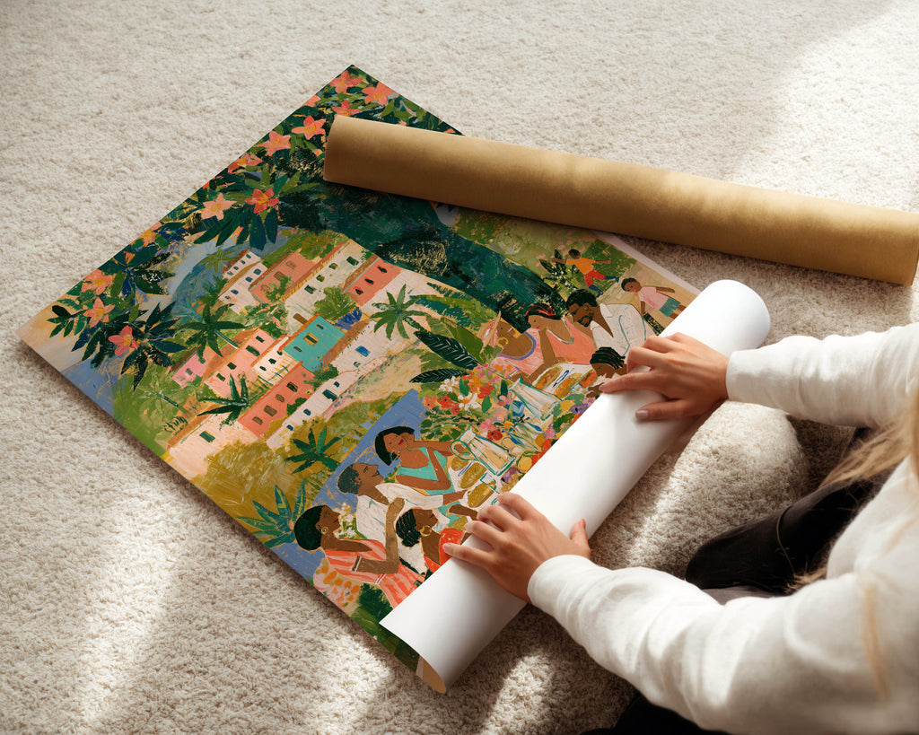 Black Family Gathering Print