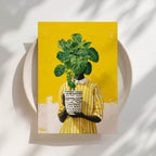 Black Girl Monstera Print