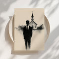 Black Church Man Print