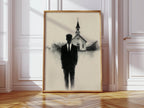 Black Church Man Print