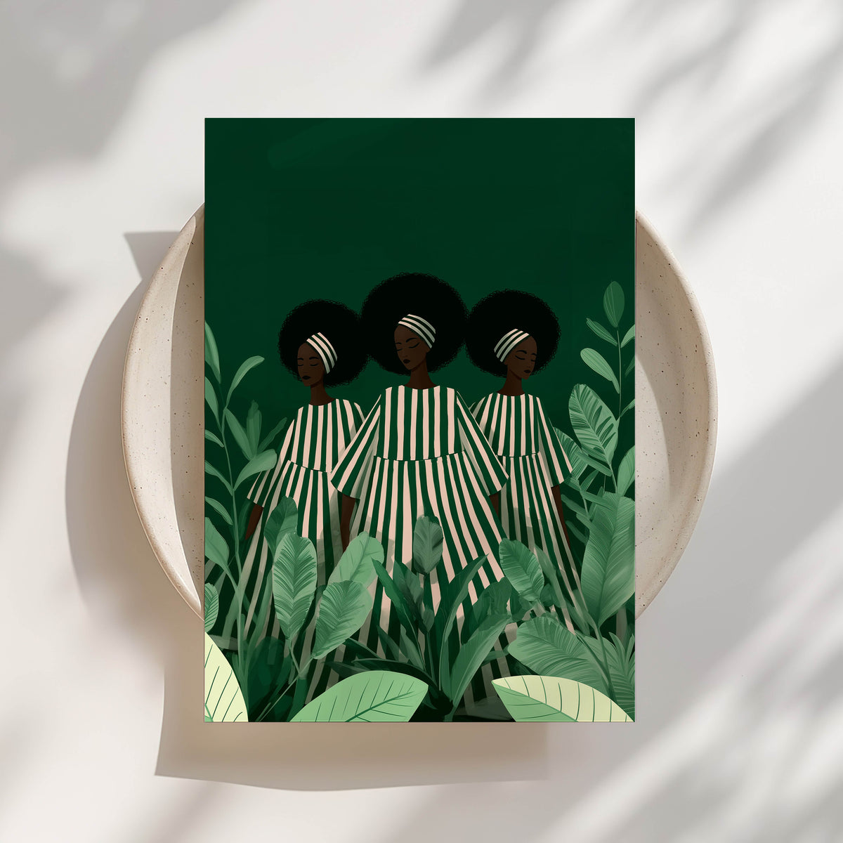 Black Botanical Trio Print