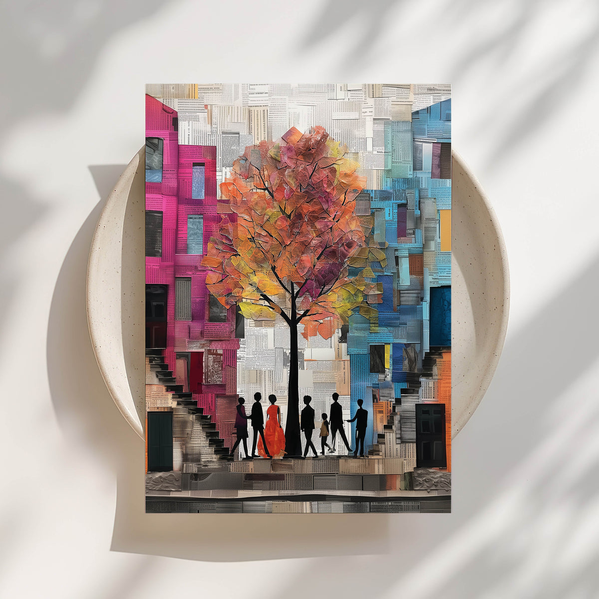 Urban Black Autumn Print