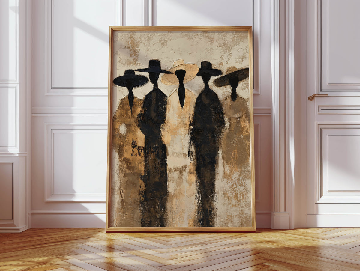 Faceless Black Elegance Print