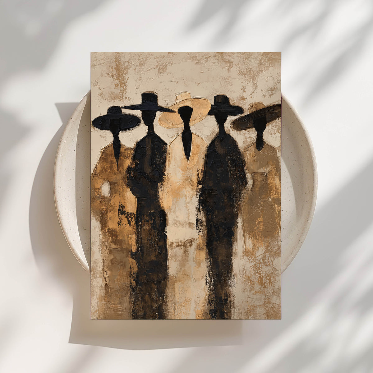 Faceless Black Elegance Print