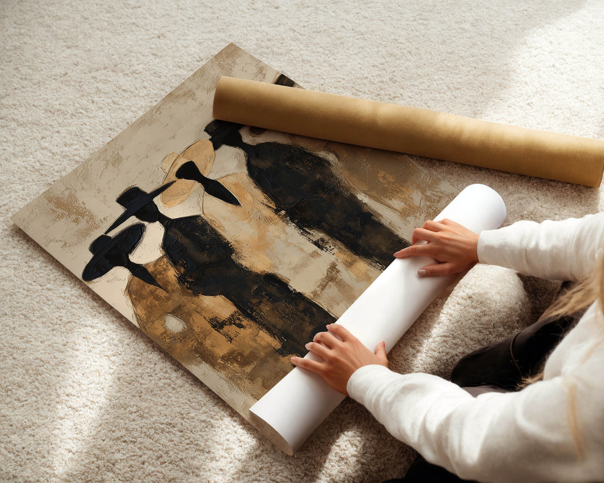 Faceless Black Elegance Print